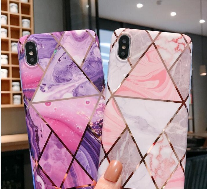 Diamond marble phone case